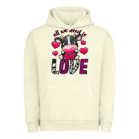 Pigment Pistachio All We Need İs Moo Love Urban Hoodie - SublimationCraftShop