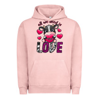 Pigment Salmon All We Need İs Moo Love Urban Hoodie - SublimationCraftShop
