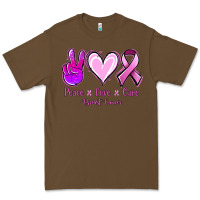 Cacao Peace love cure Breast Cancer Premium Tee - NancyCooperArtShop