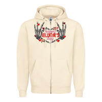Sandshell Happy Valentine's Day skeleton hands Zipper Hoodie - FaDigitalArtStudio