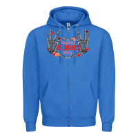 True Royal Happy Valentine's Day skeleton hands Zipper Hoodie - FaDigitalArtStudio