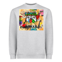 Heather Grey level 100 days of school Heavyweight Sweatshirt - CowGirlArtShop