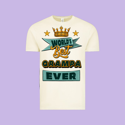 World's Best Grampa Ever Vintage Tee Designed By Jasminsmagicworld