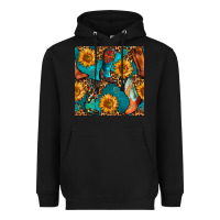 Black western cowboy boot seamless pattern Heavyweight Hoodie - BundleAndBundleShop