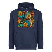 Navy western cowboy boot seamless pattern Heavyweight Hoodie - BundleAndBundleShop
