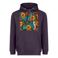 Plum western cowboy boot seamless pattern Heavyweight Hoodie - BundleAndBundleShop
