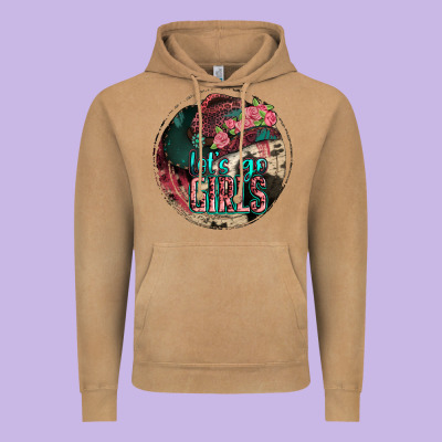Let's Go Girls Vintage Hoodie Designed By Jasminsmagicworld