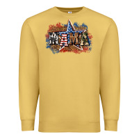 Antique Gold patriotic mama Premium Sweatshirt - BundleAndBundleShop