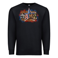 Black patriotic mama Premium Sweatshirt - BundleAndBundleShop