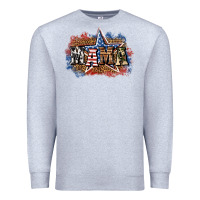 Heather Grey patriotic mama Premium Sweatshirt - BundleAndBundleShop