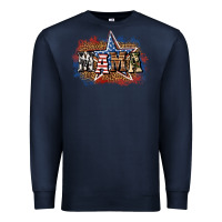 Navy patriotic mama Premium Sweatshirt - BundleAndBundleShop