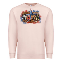 Pale Pink patriotic mama Premium Sweatshirt - BundleAndBundleShop