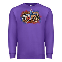 Purple patriotic mama Premium Sweatshirt - BundleAndBundleShop