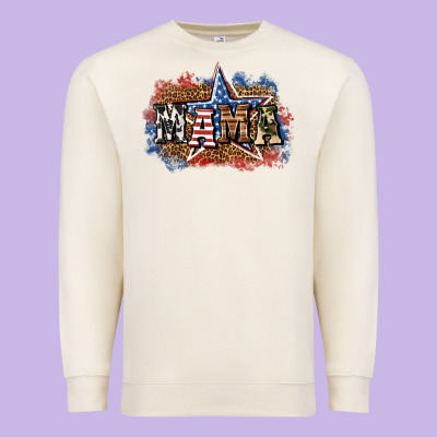 Patriotic Mama Premium Sweatshirt Designed By Bundleandbundleshop