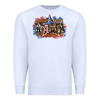 White patriotic mama Premium Sweatshirt - BundleAndBundleShop