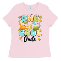 Bubblegum Pink one cool dude Ladies Tee - MaliasSmallBusiness
