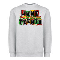 Heather Grey juneteenth freeish since 1865 Heavyweight Sweatshirt - CowGirlArtShop
