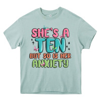 Arona she's a ten but so is her anxiety Heavy Core Tee - MaliasSmallBusiness
