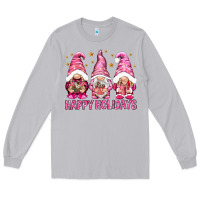 Moon Dust Happy holidays with gnomes Long Sleeve Tee - NancyCooperArtShop