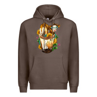Coffee Simmental Cow Bobba Cup Premium Hoodie - FaDigitalArtStudio