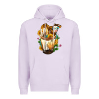 Lilac Simmental Cow Bobba Cup Premium Hoodie - FaDigitalArtStudio