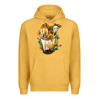 Mustard Simmental Cow Bobba Cup Premium Hoodie - FaDigitalArtStudio