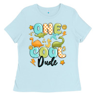 Baby Blue one cool dude Ladies Tee - MaliasSmallBusiness