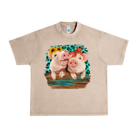 French Oak Cute Couple Pigs Urban Heavy Tee - Bettercallsaul