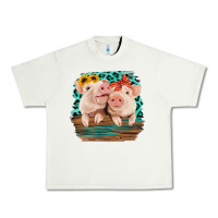 Pistachio Cute Couple Pigs Urban Heavy Tee - Bettercallsaul