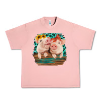 Salmon Cute Couple Pigs Urban Heavy Tee - Bettercallsaul