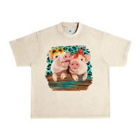 Sandshell Cute Couple Pigs Urban Heavy Tee - Bettercallsaul