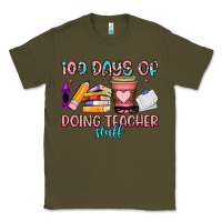 Army Green 100 days of doing teacher stuff Classic Tee - Artiststas