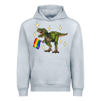 Heather Grey lgbtq+  t rex Urban Hoodie - Artiststas