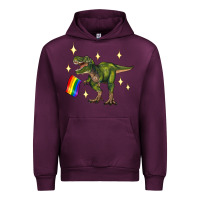 Mauve Wine lgbtq+  t rex Urban Hoodie - Artiststas