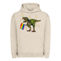 Pigment French Oak lgbtq+  t rex Urban Hoodie - Artiststas