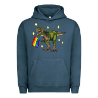 Pigment Midnight Navy lgbtq+  t rex Urban Hoodie - Artiststas