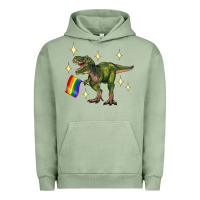 Pigment Oil Green lgbtq+  t rex Urban Hoodie - Artiststas