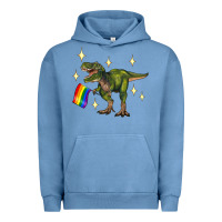 Pigment Pebble Blue lgbtq+  t rex Urban Hoodie - Artiststas
