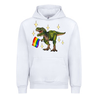 White lgbtq+  t rex Urban Hoodie - Artiststas