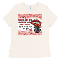 Bone roses are red violets are blue i have 5  fingers t Ladies Tee - MaliasSmallBusiness