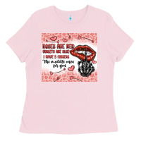 Bubblegum Pink roses are red violets are blue i have 5  fingers t Ladies Tee - MaliasSmallBusiness