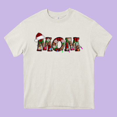 Christmas Mom Heavy Core Tee Designed By Adodesignshop