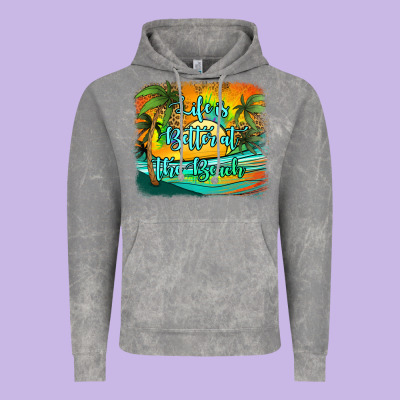 Life Is Better At The Beach Vintage Hoodie Designed By Jasminsmagicworld