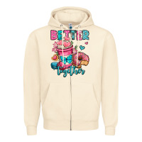 Sandshell better together donut and coffee valentines day Zipper Hoodie - OliviaCreatesArt