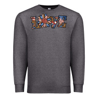 Charcoal Heather love american sunflower Premium Sweatshirt - BundleAndBundleShop