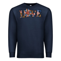 Navy love american sunflower Premium Sweatshirt - BundleAndBundleShop