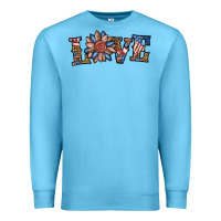 Ocean Blue love american sunflower Premium Sweatshirt - BundleAndBundleShop