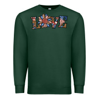 Sports Green love american sunflower Premium Sweatshirt - BundleAndBundleShop