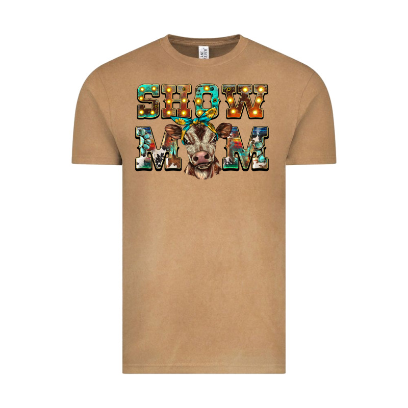 Show Mom Brown Calf Vintage Tee by BarkalooDesign | Teevron