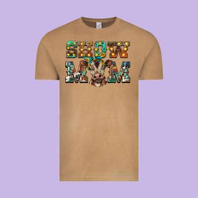 Show Mom Brown Calf Vintage Tee Designed By Barkaloodesign